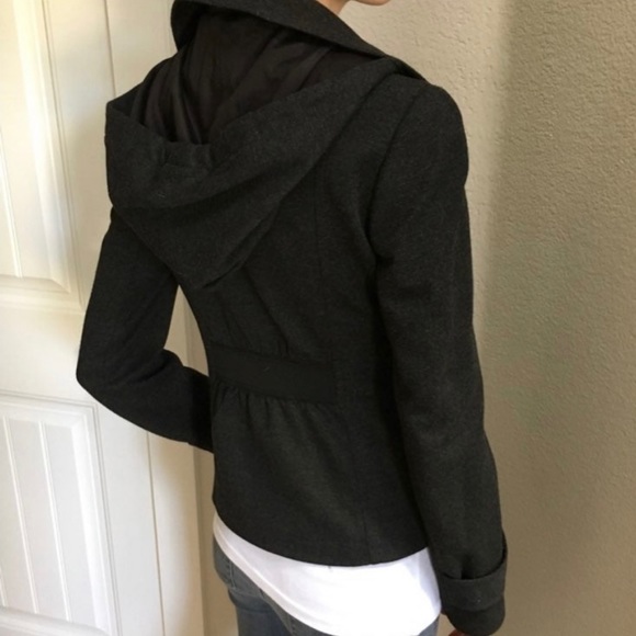 Theory Aundria Coat In Grey - womens jacket - theory petite coat - winter coat. - Picture 3 of 6